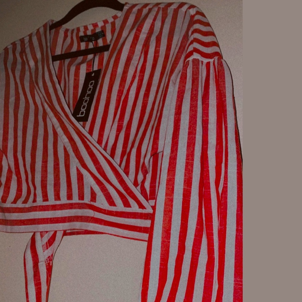 Long Sleeve Wrap Shirt w Tags (never worn)